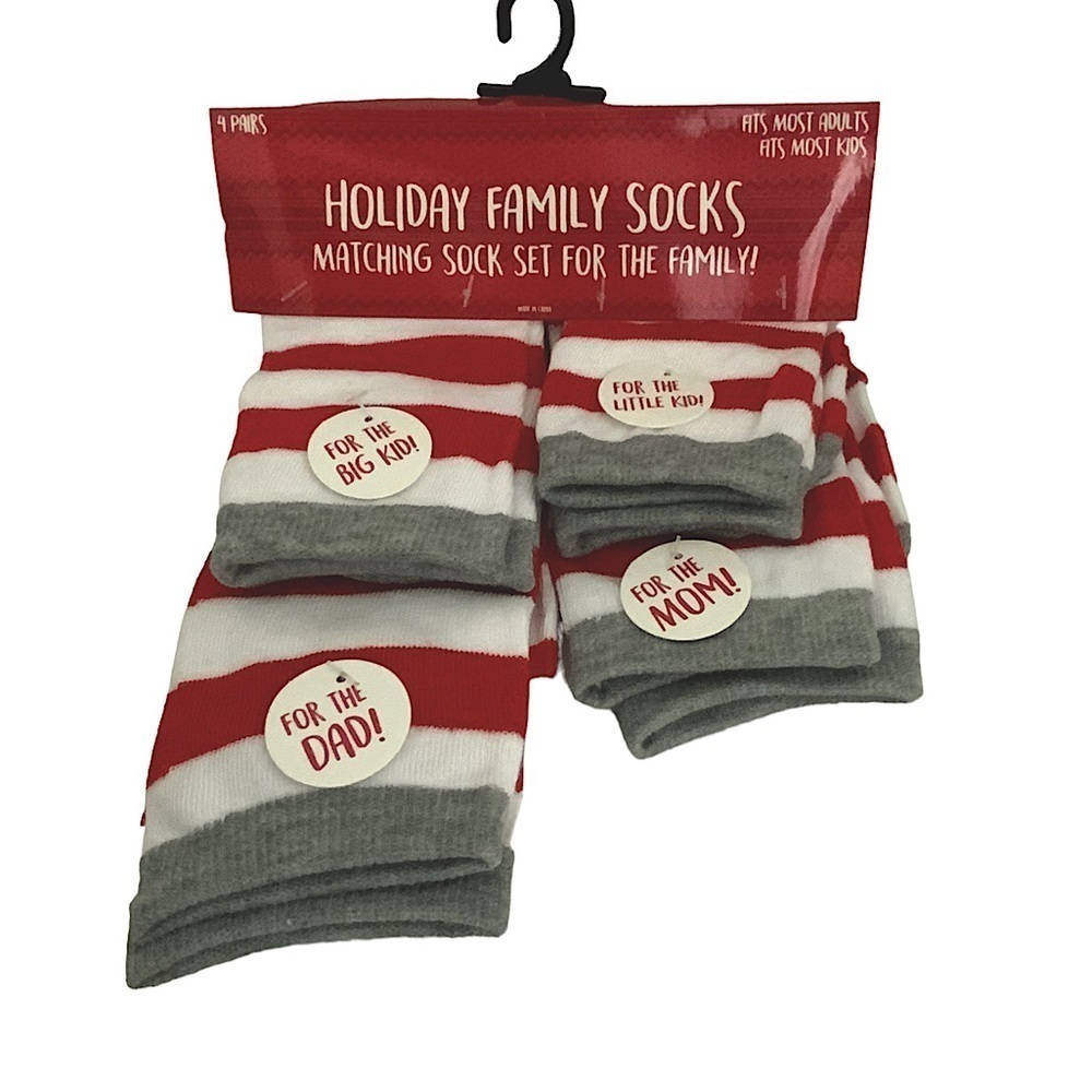 Holiday Family Christmas Socks Entire Family Socks 4 Pack - Picture 7 of 16